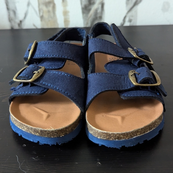 Like New GAP Navy Blue Cork Sandals Sz 9/10T - Picture 7 of 11